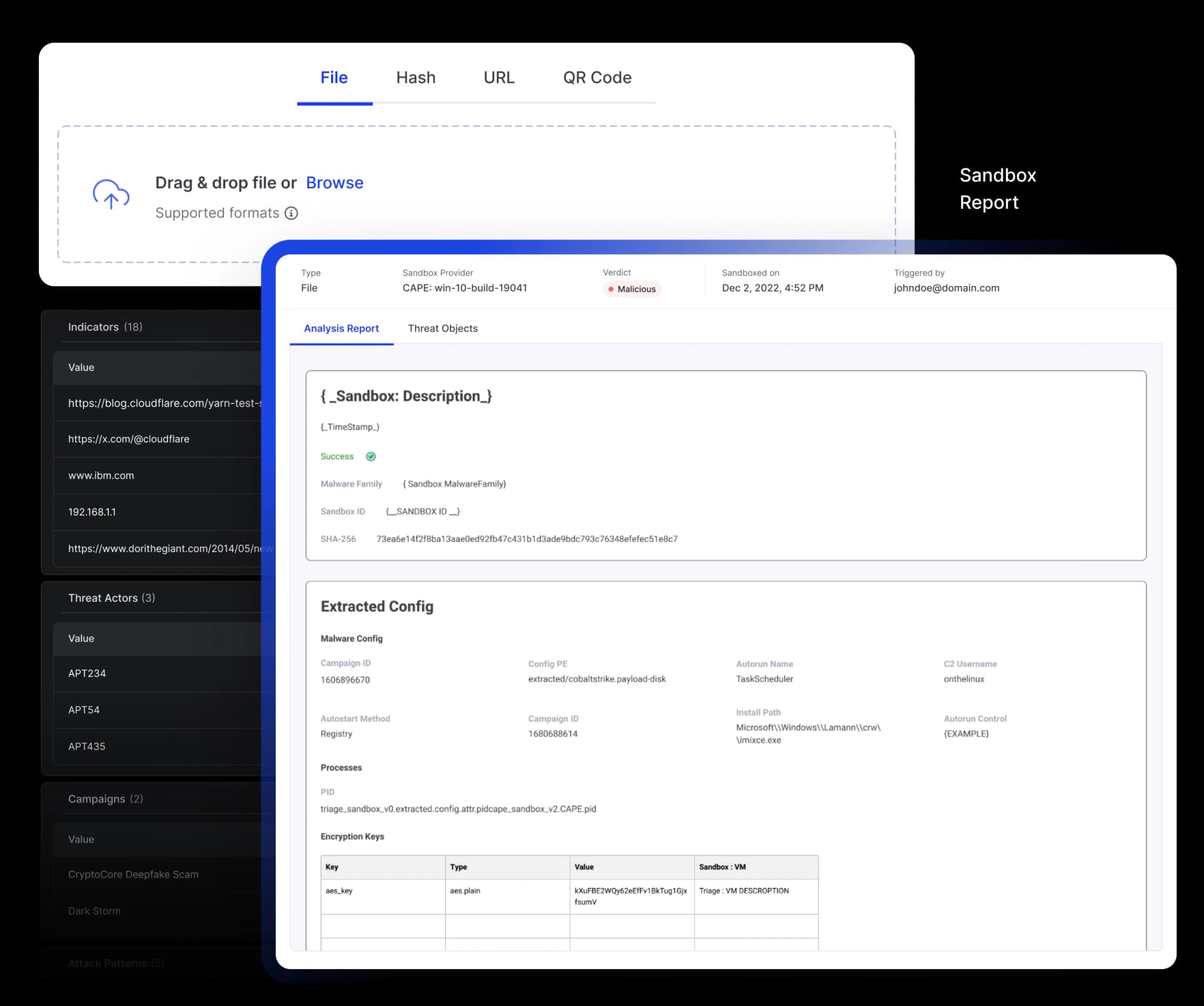 Cyware sandboxing service for rapidly uncovering malware behavior