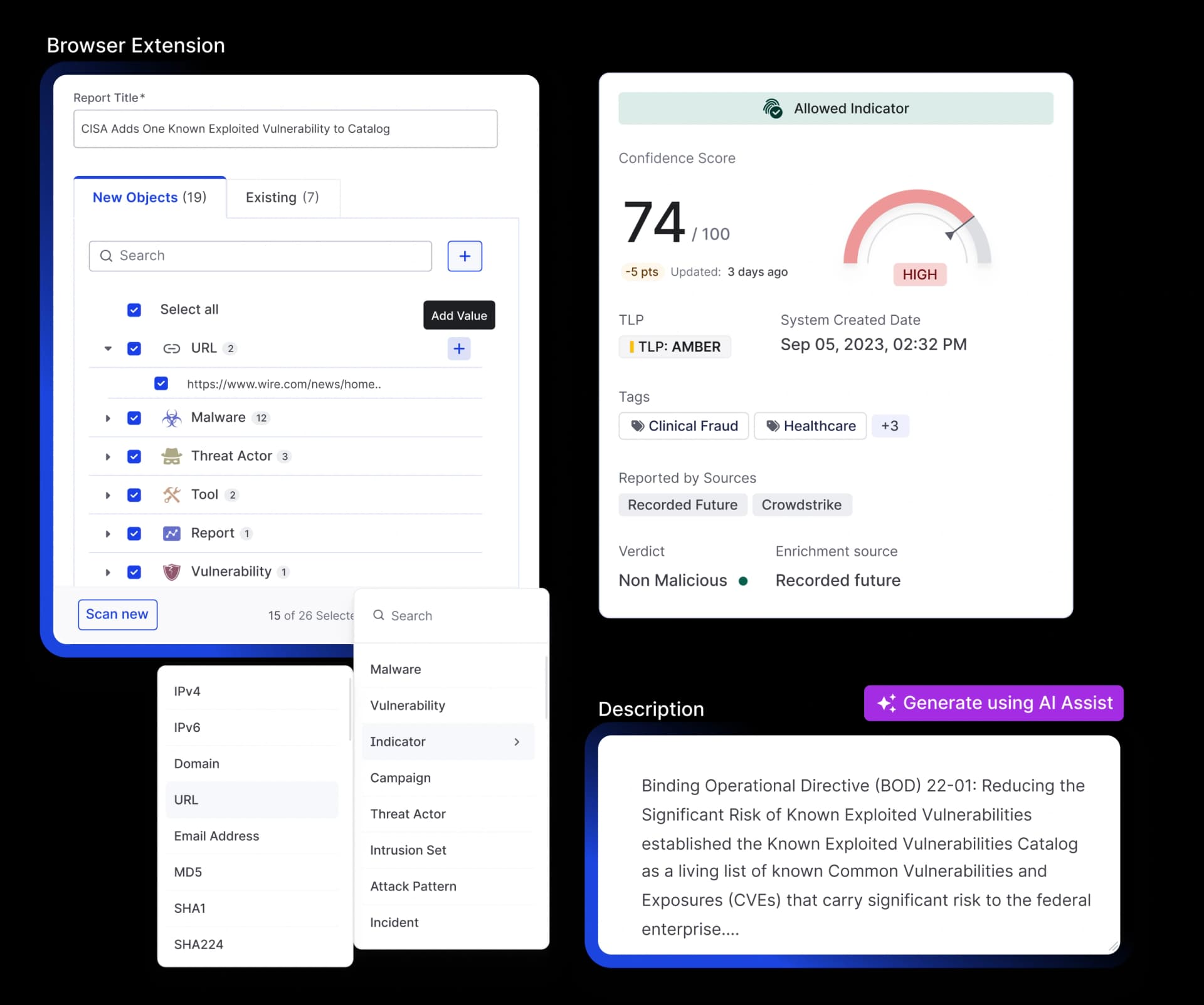 Cyware Threat Intelligence Platform enabling AI-powered workflows for faster threat response