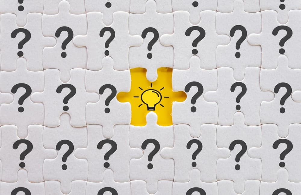 shutterstock_2285026091, question mark, bulb, jigsaw, puzzle, concept, idea, question